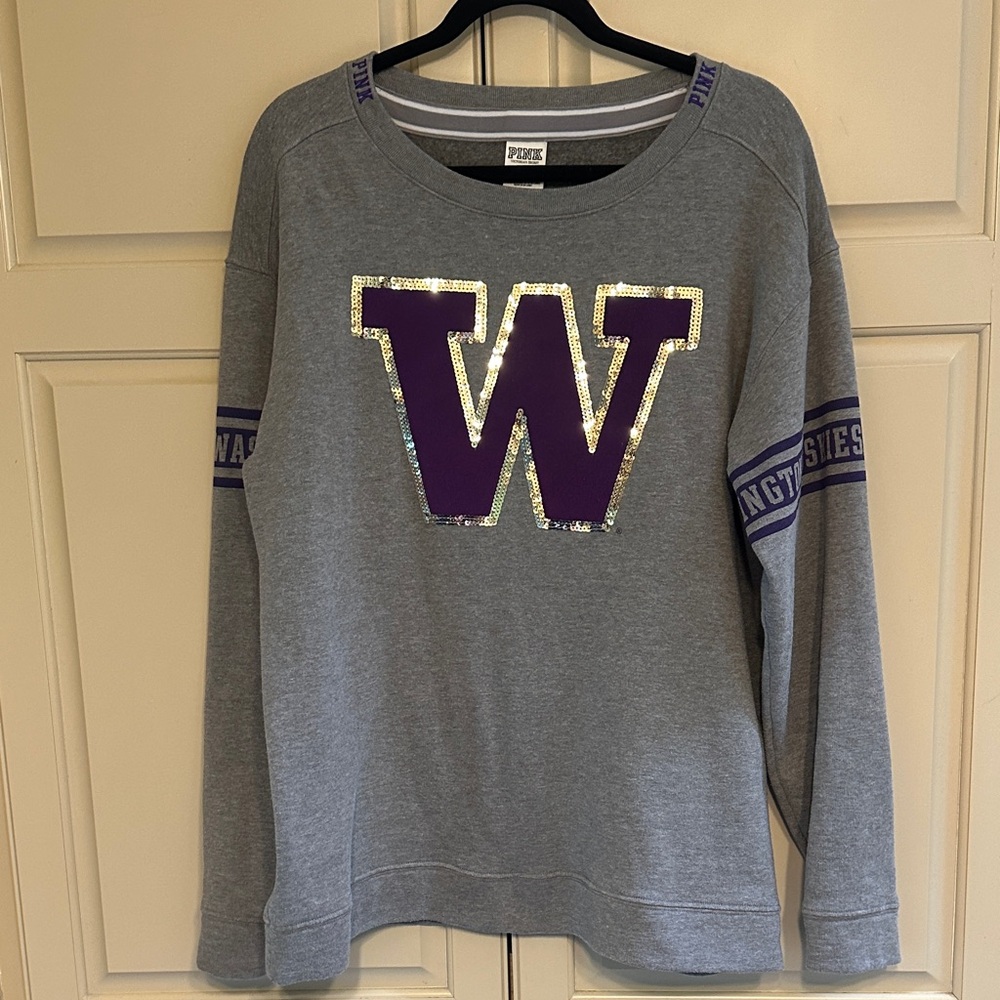 PINK Victoria's Secret Gray UW crewneck